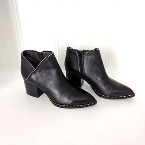 Seychelles Black Leather Studded Booties Size 9
